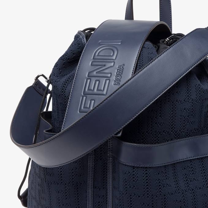 Men FF Jersey Backpack Blue Fendi Accessories 6RHH1849