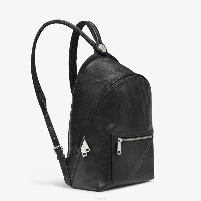 Men Leather Backpack Black Fendi Accessories 6RHH1798