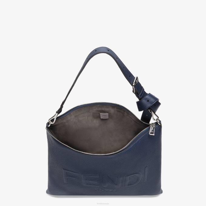 Men After Leather Bag Blue Fendi Accessories 6RHH1827