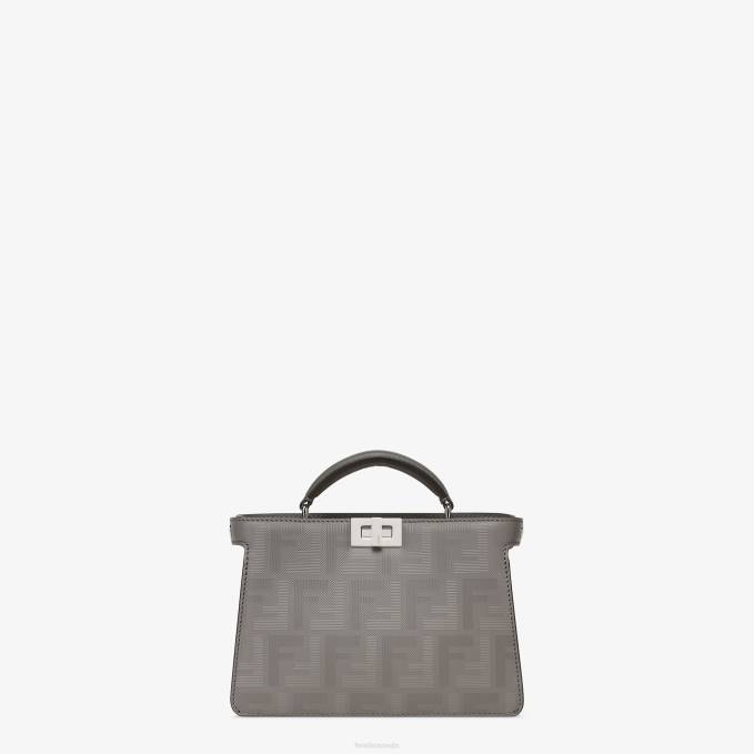 Men Dove Leather Bag Gray Fendi Accessories 6RHH1809