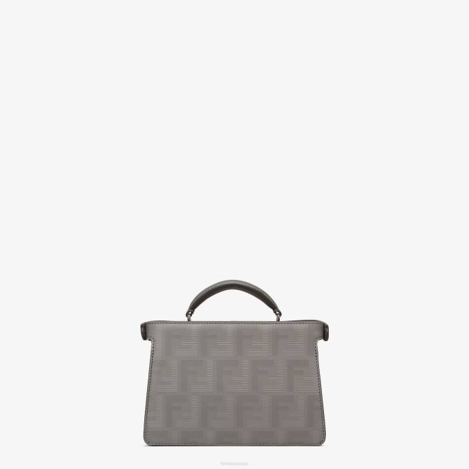 Men Dove Leather Bag Gray Fendi Accessories 6RHH1809