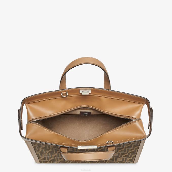 Men FF Fabric Bag Brown Fendi Accessories 6RHH1830