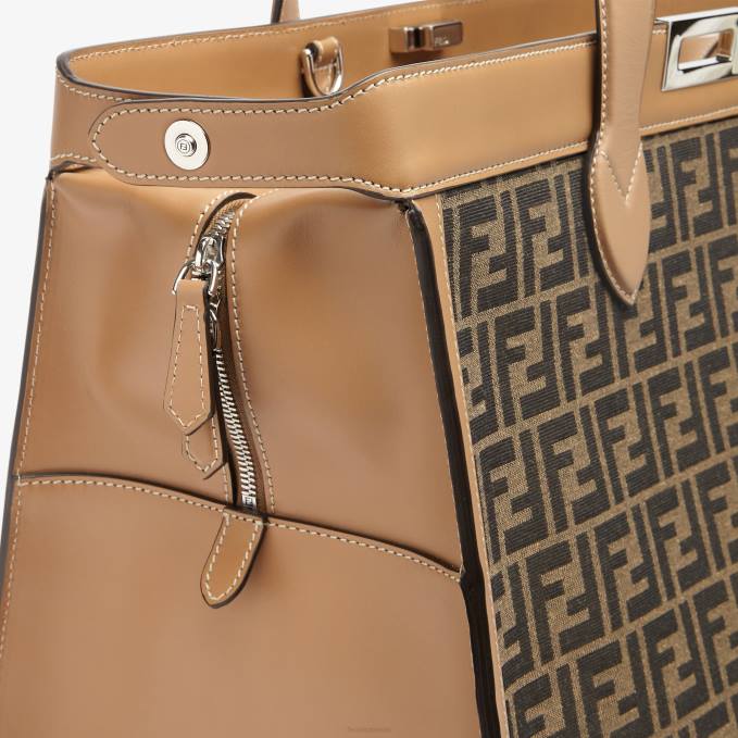 Men FF Fabric Bag Brown Fendi Accessories 6RHH1830