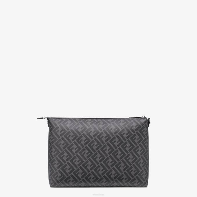 Men Fabric Bag Gray Fendi Accessories 6RHH1844