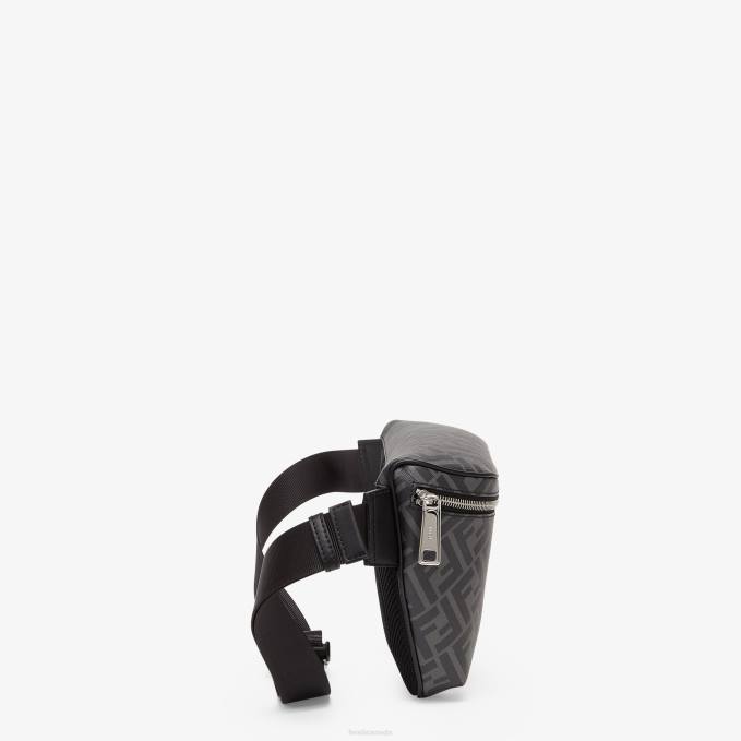 Men Fabric Belt Bag Gray Fendi Accessories 6RHH1858