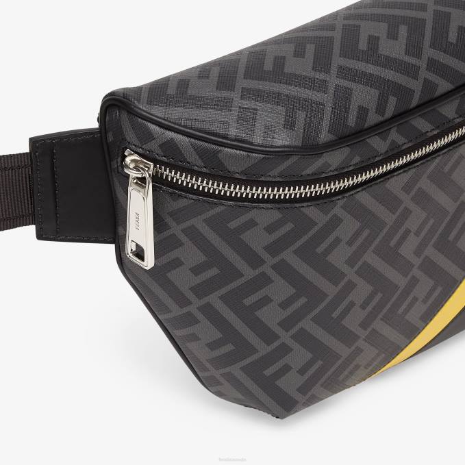 Men Fabric Belt Bag Gray Fendi Accessories 6RHH1858