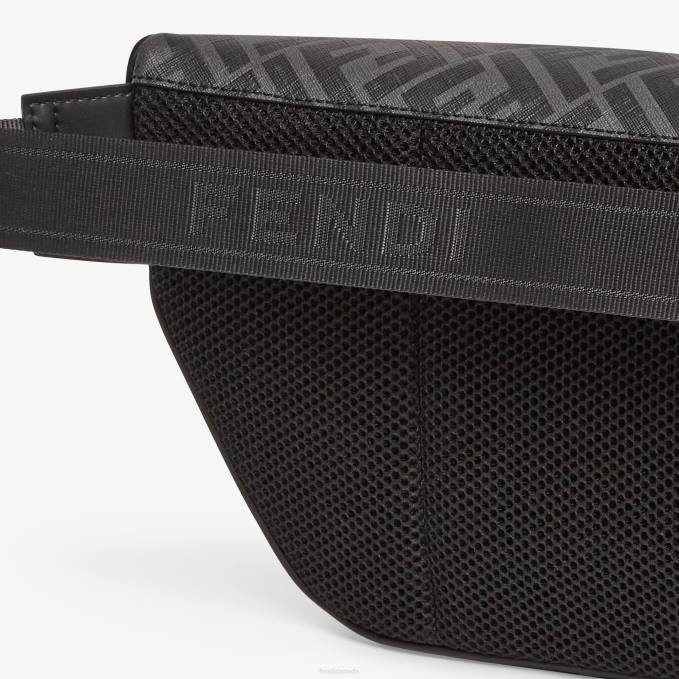 Men Fabric Belt Bag Gray Fendi Accessories 6RHH1858