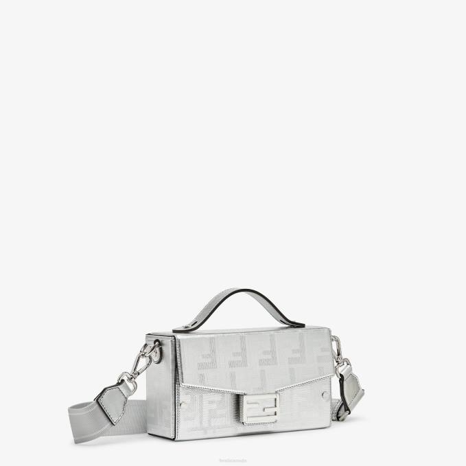 Men Laminated Leather Bag Silver Fendi Accessories 6RHH1815