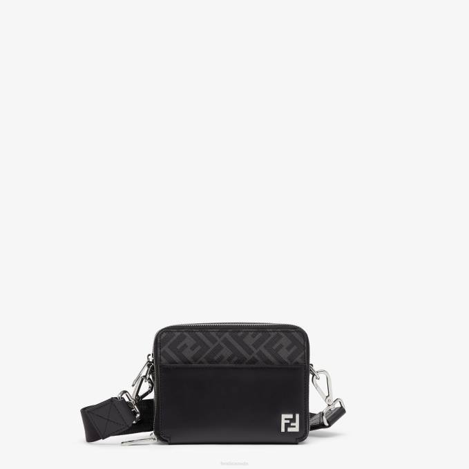 Men Leather And FF Bag Black Fendi Accessories 6RHH1813