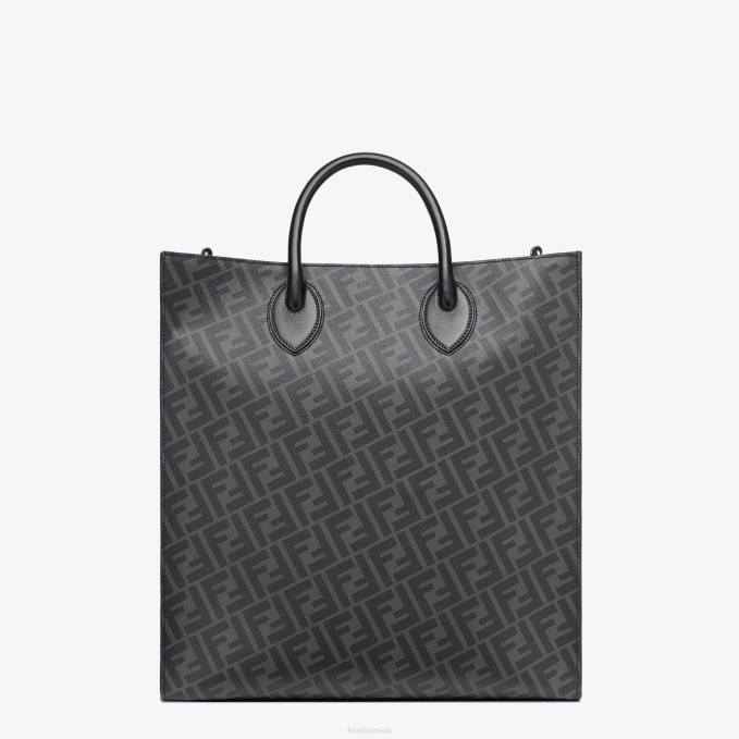 Men Leather And FF Fabric Bag Black Fendi Accessories 6RHH1843
