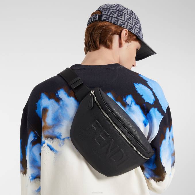 Men Leather Belt Bag Black Fendi Accessories 6RHH1840