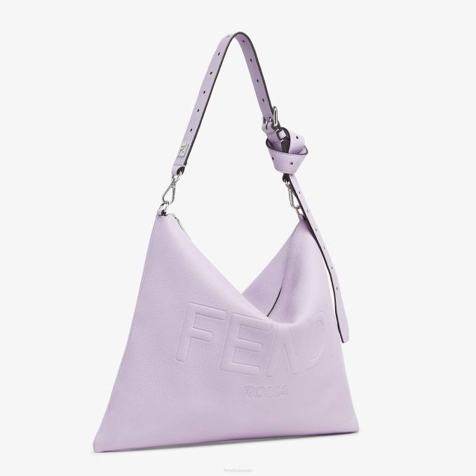 Men Lilac Leather Bag Purple Fendi Accessories 6RHH1828