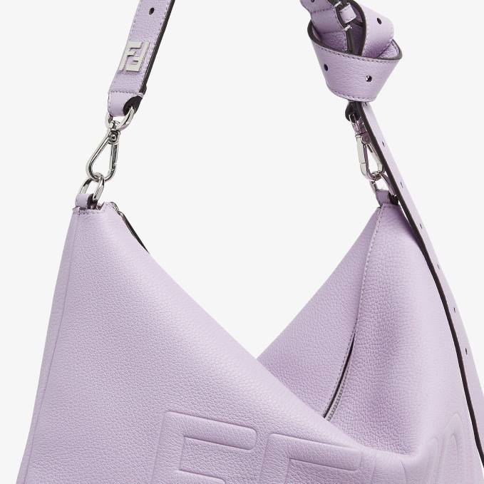 Men Lilac Leather Bag Purple Fendi Accessories 6RHH1828