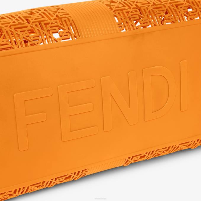 Men Recycled Plastic Bag Orange Fendi Accessories 6RHH1866