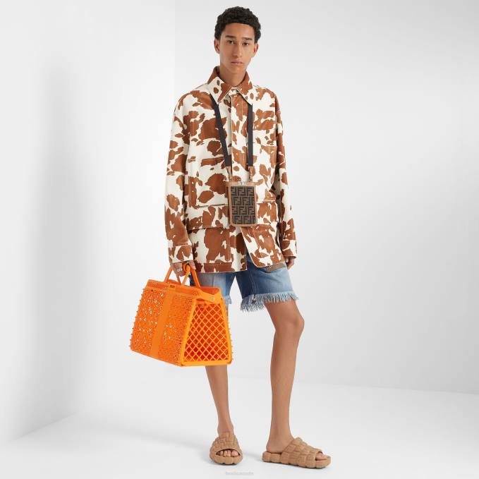 Men Recycled Plastic Bag Orange Fendi Accessories 6RHH1866
