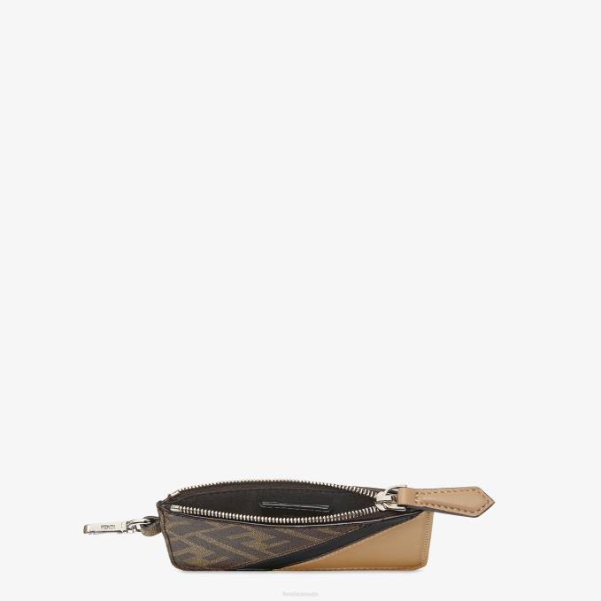 Men Fabric Card Holder Brown Fendi Accessories 6RHH2631