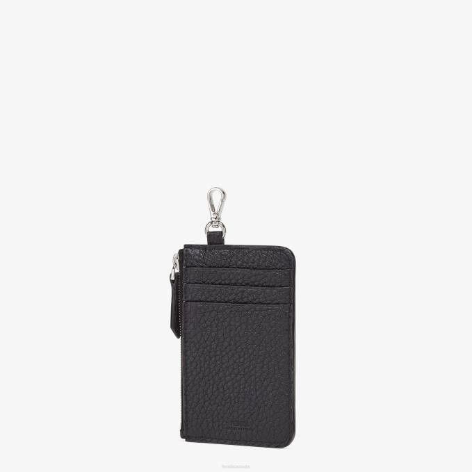 Men Leather Card Holder Black Fendi Accessories 6RHH2653