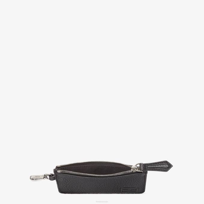 Men Leather Card Holder Black Fendi Accessories 6RHH2653