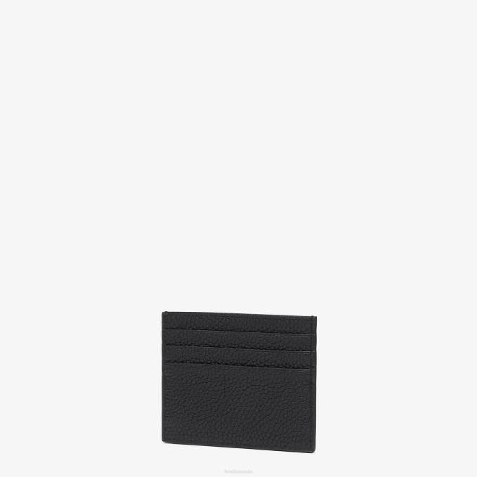 Men Leather Card Holder Black Fendi Accessories 6RHH2670