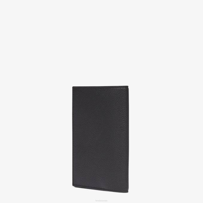 Men Leather Passport Cover Black Fendi Accessories 6RHH2613