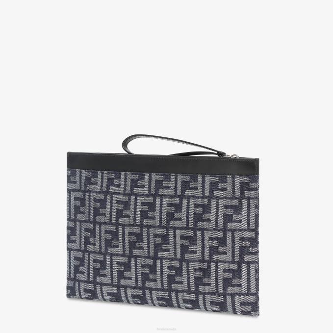 Men Denim Pouch Blue Fendi Accessories 6RHH1865