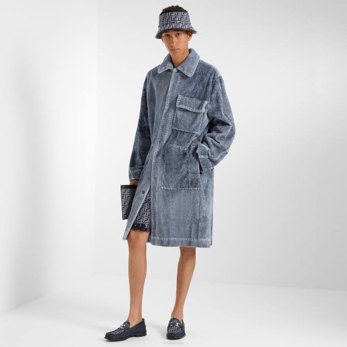 Men Denim Pouch Blue Fendi Accessories 6RHH1865