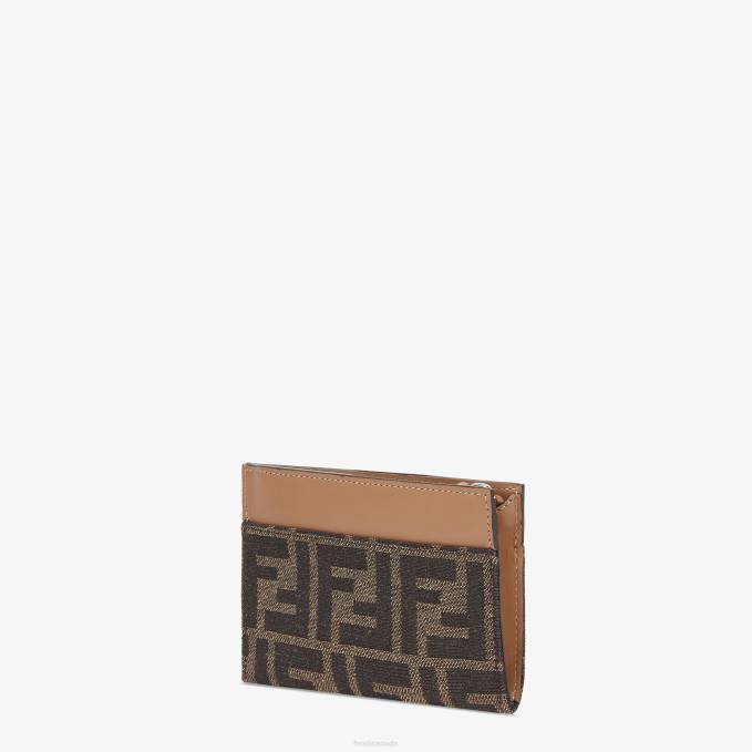 Men Fabric Key Case Brown Fendi Accessories 6RHH2400