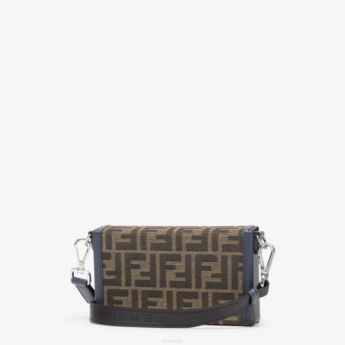 Men Fabric Phone Pouch Brown Fendi Accessories 6RHH2585