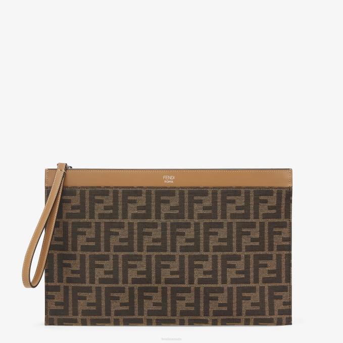 Men Fabric Pouch Brown Fendi Accessories 6RHH1876