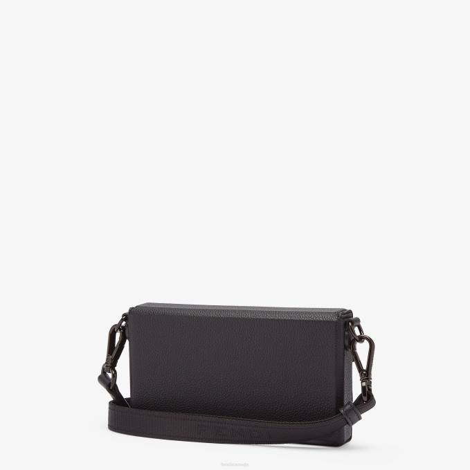 Men Leather Phone Pouch Black Fendi Accessories 6RHH2584