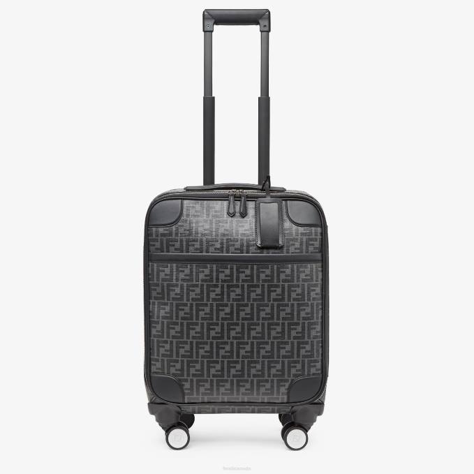 Men FF Fabric Trolley Black Fendi Accessories 6RHH1886