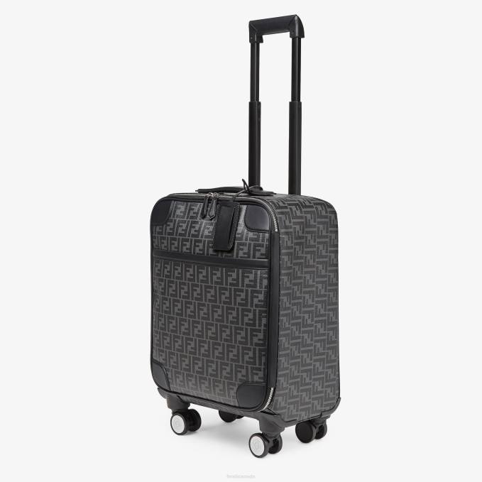 Men FF Fabric Trolley Black Fendi Accessories 6RHH1886