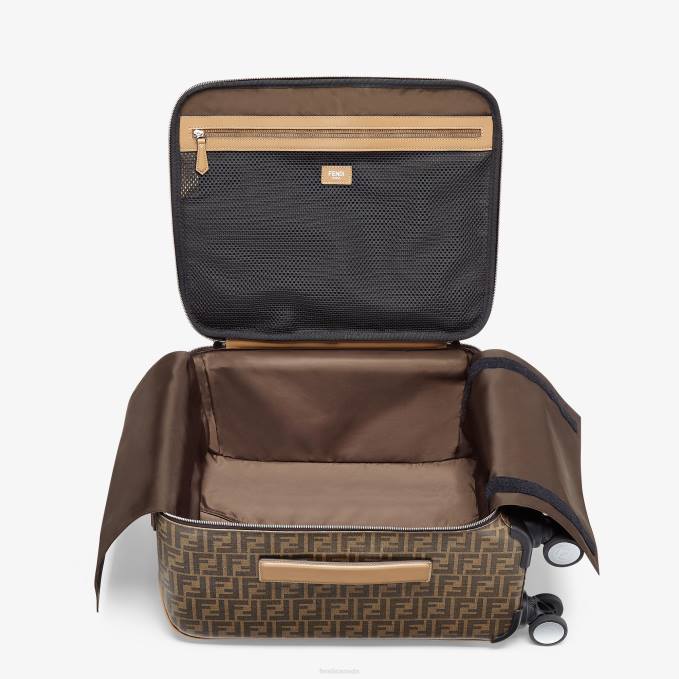 Men FF Fabric Trolley Brown Fendi Accessories 6RHH1885