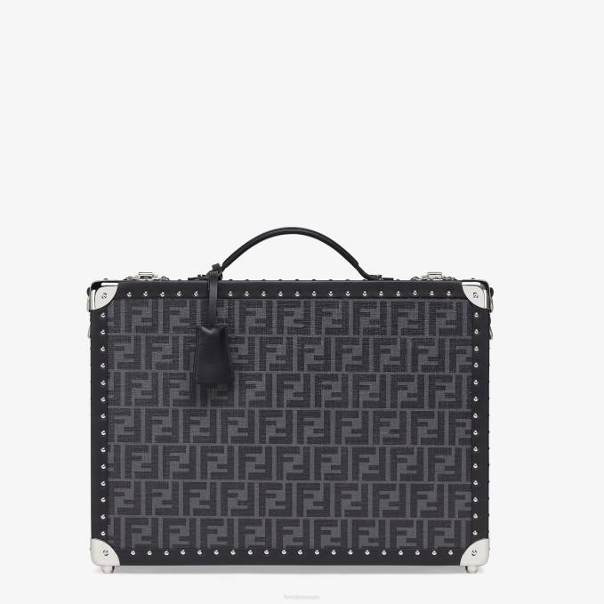 Men Fabric Suitcase Black Fendi Accessories 6RHH1891