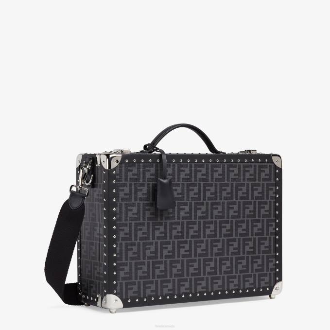 Men Fabric Suitcase Black Fendi Accessories 6RHH1891