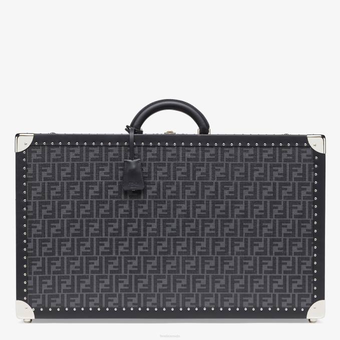Men Fabric Suitcase Black Fendi Accessories 6RHH1892