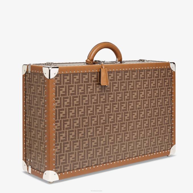 Men Fabric Suitcase Brown Fendi Accessories 6RHH1893