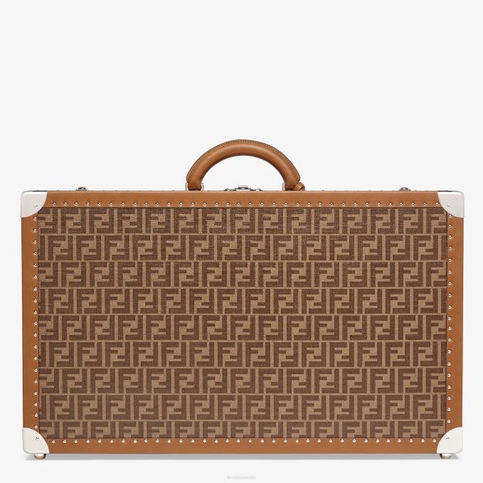 Men Fabric Suitcase Brown Fendi Accessories 6RHH1893