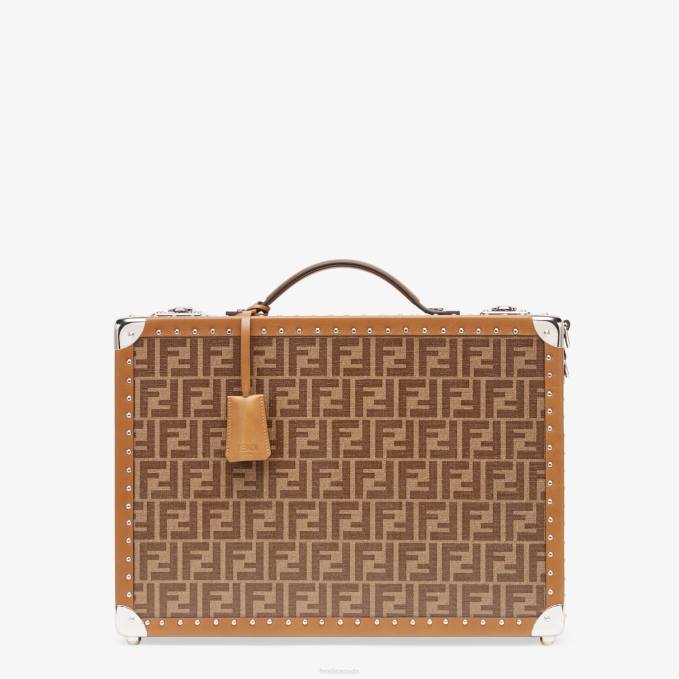 Men Fabric Suitcase Brown Fendi Accessories 6RHH1894
