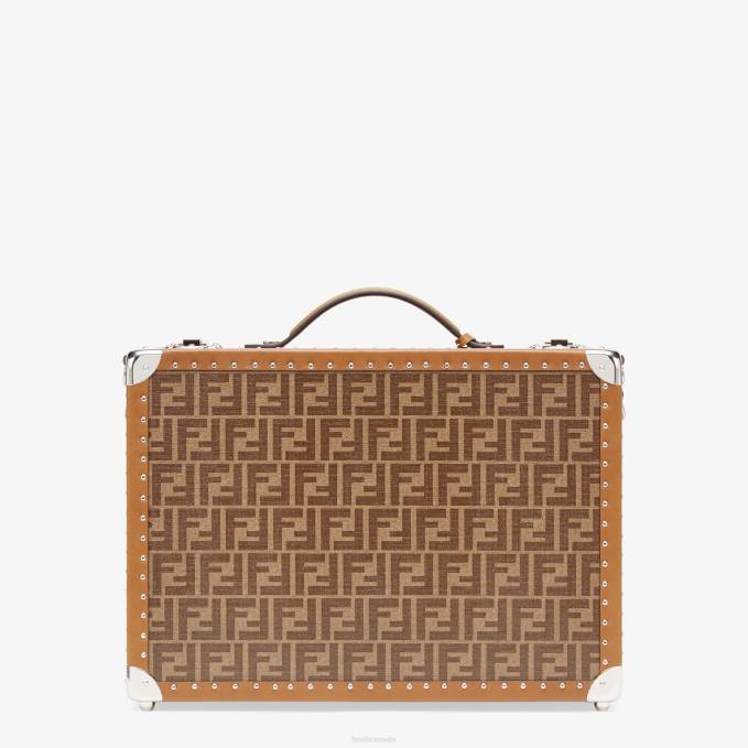 Men Fabric Suitcase Brown Fendi Accessories 6RHH1894
