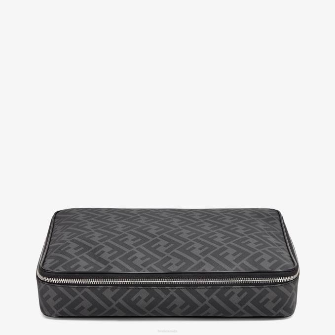 Men Fabric Shirt Carrier Gray Fendi Accessories 6RHH2517