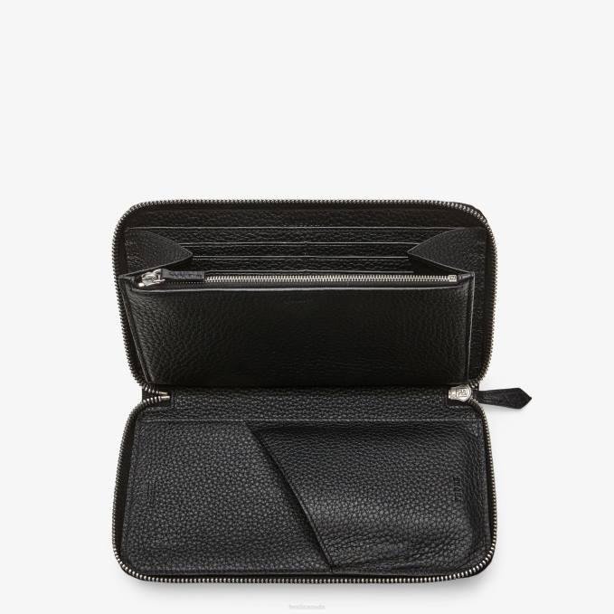 Men Alligator Wallet Black Fendi Accessories 6RHH2672