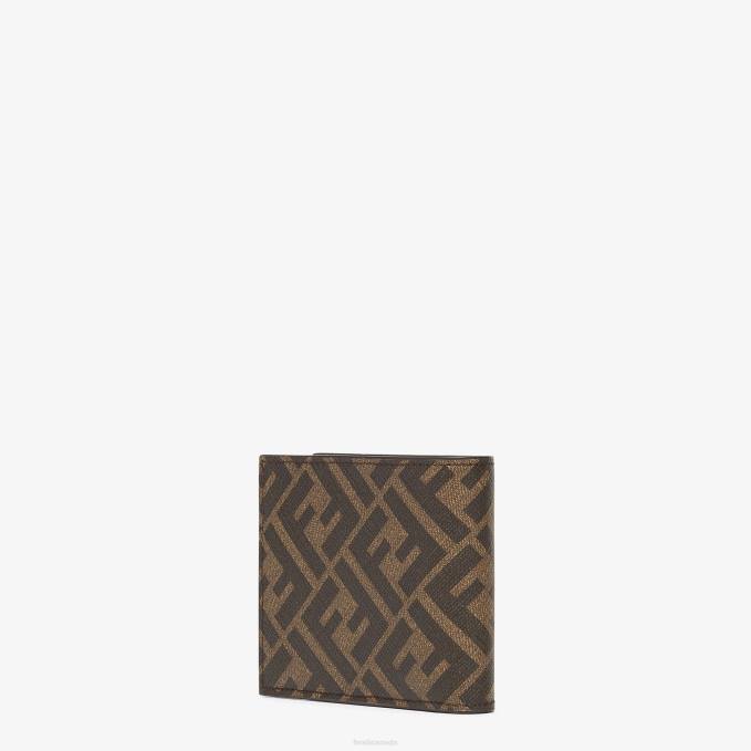 Men Fabric Bi-Fold Brown Fendi Accessories 6RHH2591