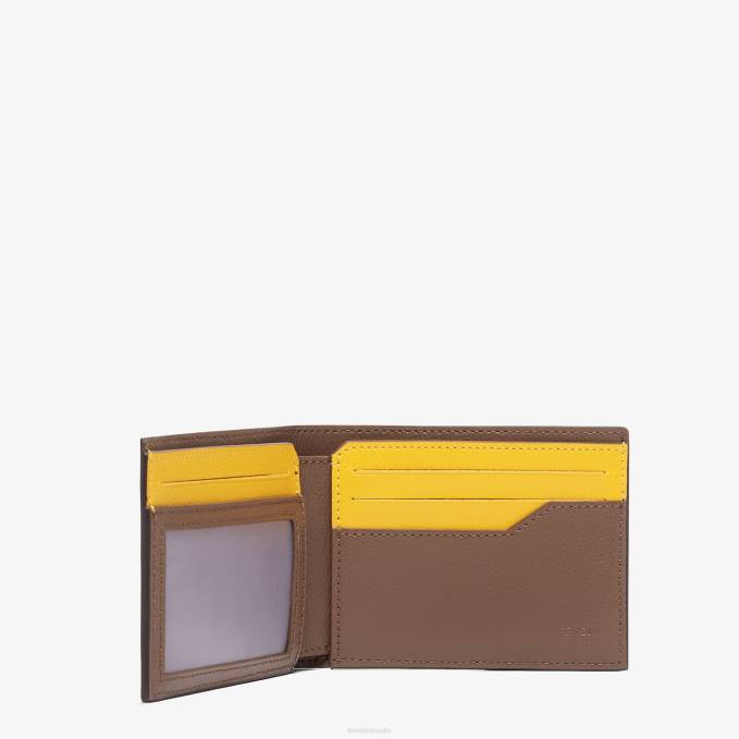 Men Fabric Bi-Fold Brown Fendi Accessories 6RHH2637