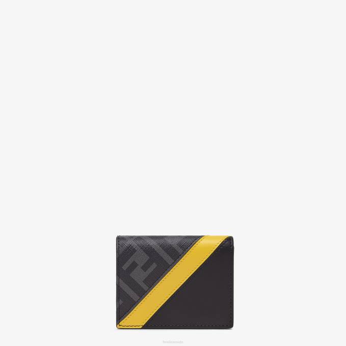 Men Fabric Tri-Fold Wallet Black Fendi Accessories 6RHH2625