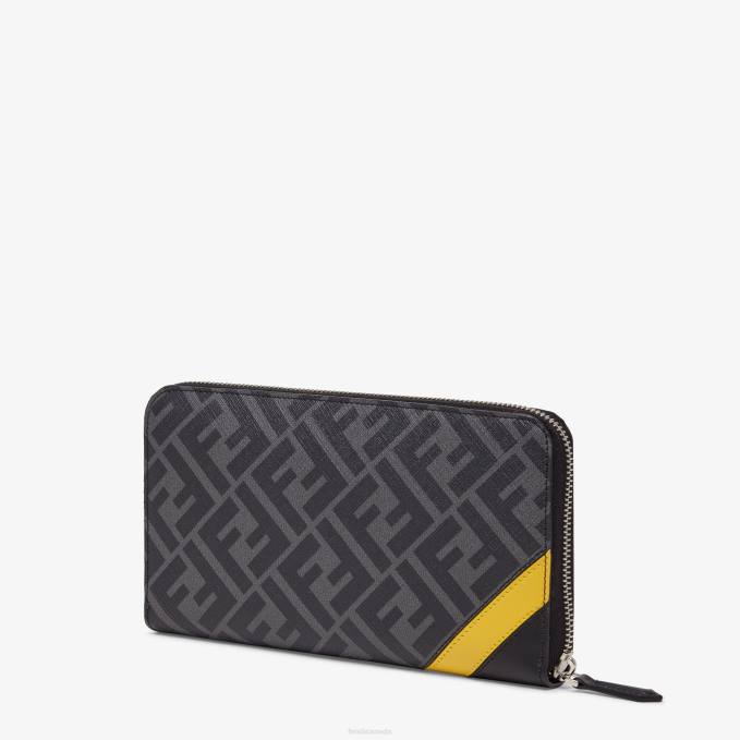 Men Fabric Wallet Black Fendi Accessories 6RHH2626