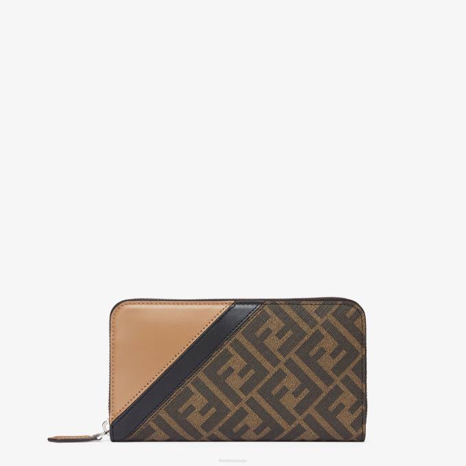 Men Fabric Wallet Brown Fendi Accessories 6RHH2588