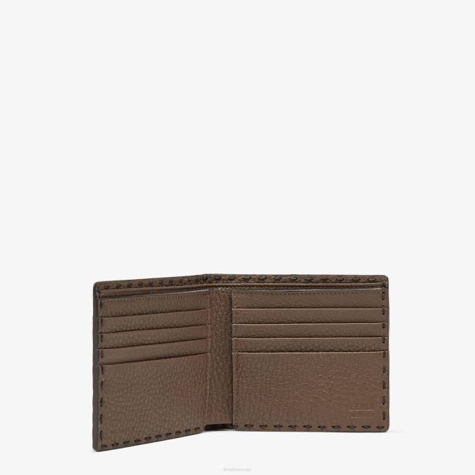 Men Selleria Leather Bi-Fold Wallet Blue Fendi Accessories 6RHH2644