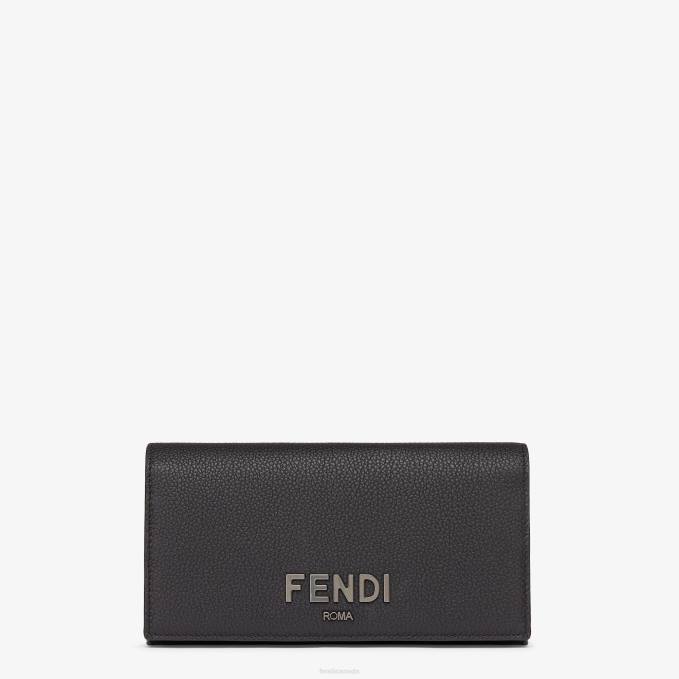 Men Signature Leather Wallet Black Fendi Accessories 6RHH2610
