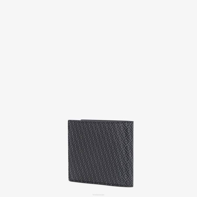 Men Wallet Leather Bi-Fold Wallet Black Fendi Accessories 6RHH2663